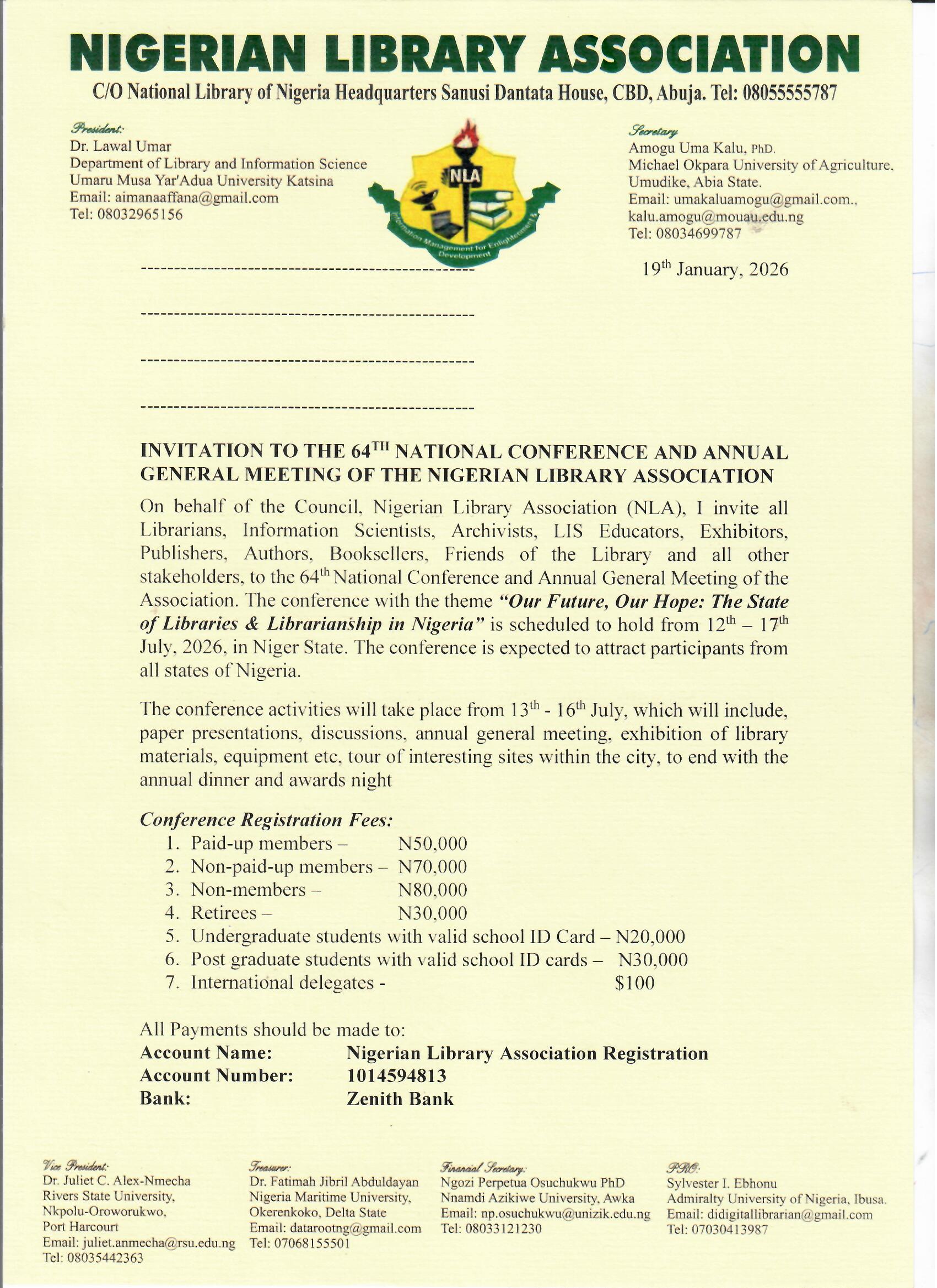 Official 2026 NLA Conference IV